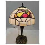Stained Glass Table Lamp Fruit Basket  19' High