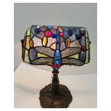 Stained Glass Dragonfly Desk Lamp  10 x 14' high