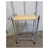 Kitchen Island Work Cart on Wheels 24 x126 x 34'h