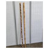 2 Ozark Hardwood Walking Sticks 52' h