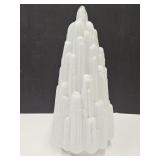 VTG Art Deco Milk Glass Waterfall Light Shade 17'h