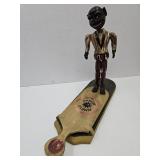 Antique 13' H Dancin Clown Wooden Toy