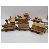 Toy  Wood Train See Size & Blocks