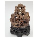 Vintage  Carved Soapstone 5 1/2' high