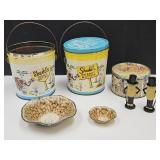 VTG Shedd's Peanut Butter Bucket, Peanut Shakers+