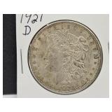 1921 D Silver Peace Dollar Coin