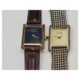 VTG Cartier 17 j & 18 KGPlated Watches Non Working