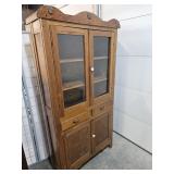 Antique Oak Cupboard 36 x14 x 75"h