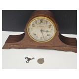 Ingraham Tambour Clock, Complete Runs Fast