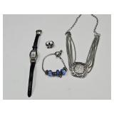 Nice Bracelet, Pretty Ring SZ 6, Geneva Watch +
