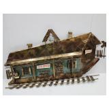 VTG 3D Art Sculpture Metal Train Station