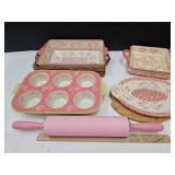 Pink Temptations Over Ware & Pink Rolling Pin