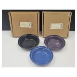 Longaberger Pottery Pie Plates 2 Boxes 6" W