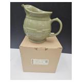 Longaberger Pottery 2 Qt Pitcher W Box