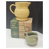 Longaberger Pottery 2 Qt  Pitcher & Sauce Pitcher