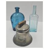 Liqour Decanter, Liberty Jar & VTG Remedy Bottle