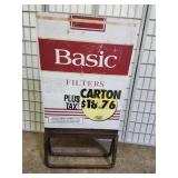 Vintage Basic Cigarette Stand Up Metal Sign
