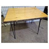 Live Edge Wood Table Metal Legs 29x37x30" Tall