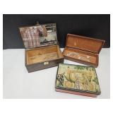 VTG  Dresser Boxes, Costume Necklace & Earrings