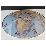 Vintage World Compass Globe Light Fixture15"