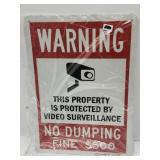 WARNING NO DUMPING Metal Sign 10x14