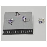 2 Pair Sterling Silver Earrings