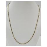 24k Gold Over Sterling Italy 18"  Chain