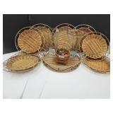 Wicker Paper Plate Holders & Longaberger 5.5" +