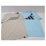 2 New ADIDAS Shirts  Size MED   10 - 12 Kids