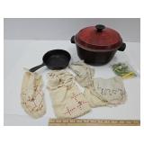 Small Cast Iron Skillet & VTG Aluminum Pan See Pic