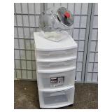 Counter Top Jar &  4 Drawer Sterlite Storage 25"h