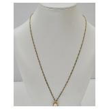 24K Gold Over Sterling Italy 18"  Necklace