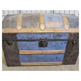Antique  Humback Trunk 32 x 16 x 20"