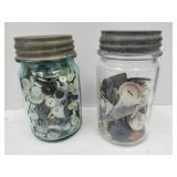 Vintage Ball Jars + Buttons