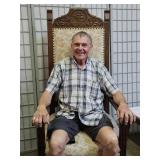 Antique Throne Chair Back is 58" High