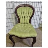 Antique Pleated Back Parlour Chair Needs Cleaned