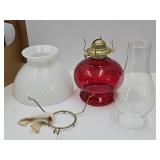 New Oil Lamp with Hobnail Lamp Shade