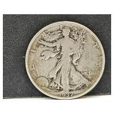 1937 Silver Walking Liberty Half Dollar Coin