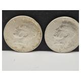 (2) 1969 Kennedy 40 % Silver Half Dollar Coins