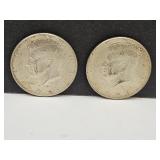 (2) 1967 Kennedy 40% Silver Half Dollar Coins
