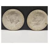 (2) 1967 Kennedy 40% Silver Half Dollar Coins