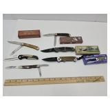 6 Nice Pocket Knives 4 w Boxes