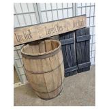 Primitive Keg 24" & Sign, Shutters  Primitive Deco