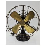 Vintage GE Brass & Cast Iron Base Fan 12" Wide