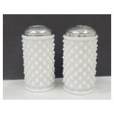 VTG White Hobnail Fenton Shakers