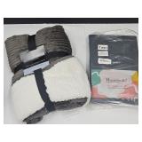 New Twin Sheet & Cozy Plush Throw
