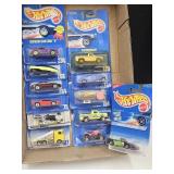 12 NIP Hot Wheels Toy Cars: School Bus, Porsche +