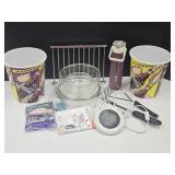 Glass Bowls Up To 8" W, Masher, Serving Fork +
