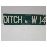 2 Sided Metal Ditch RD 24" Sign