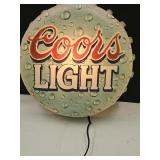 Vintage Lighted Coors Light Beer Sign